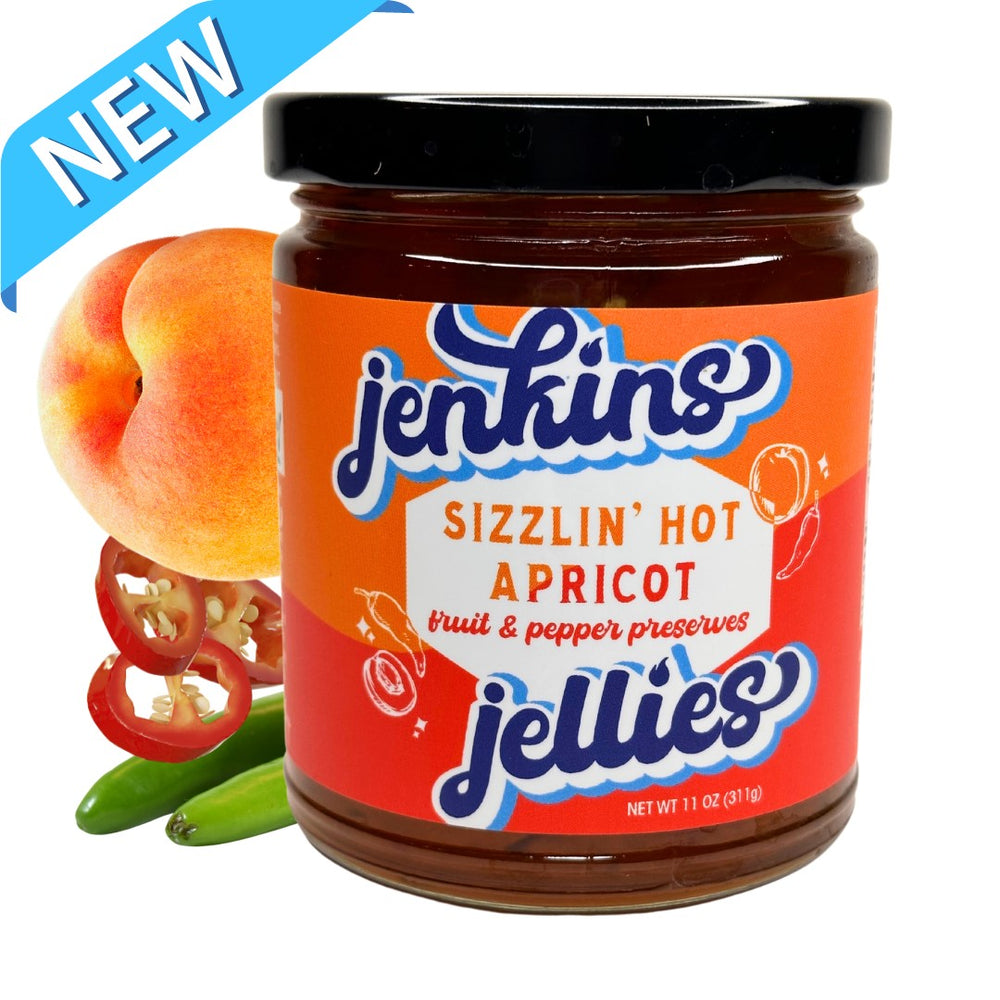 Jenkins Jellies Sizzlin' Hot Apricot Pepper Jelly, 11 oz.
