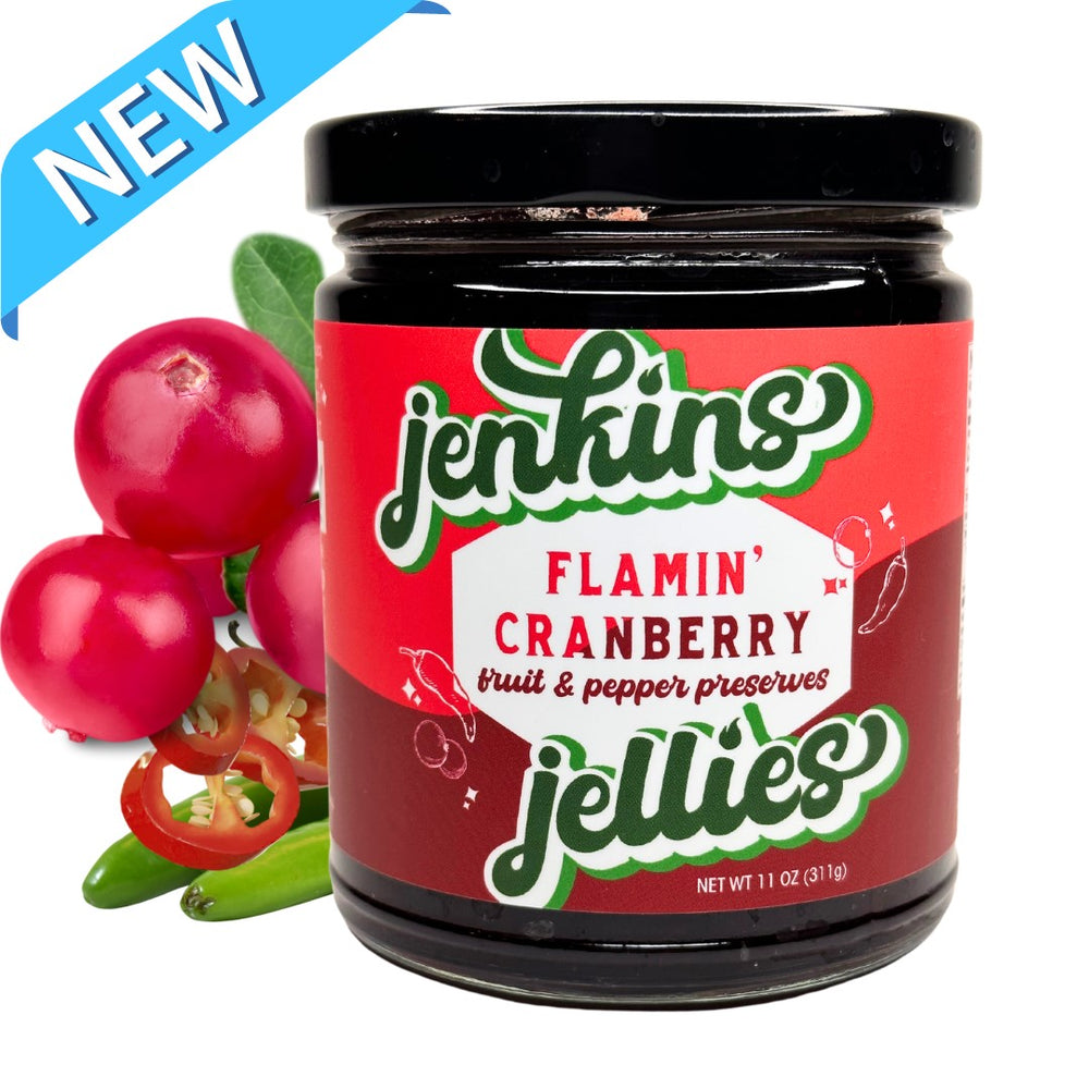 Jenkins Jellies Flamin' Cranberry Hot Pepper Jelly, 11 oz