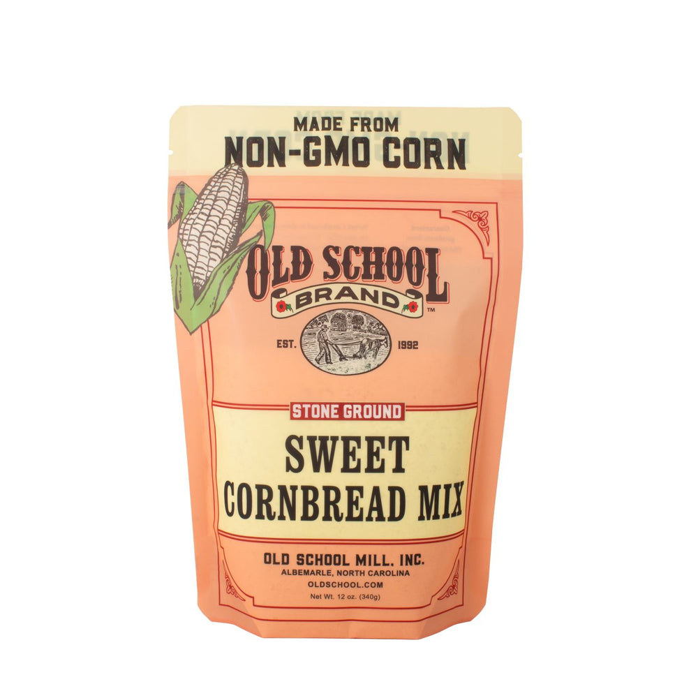 Old School Brand Sweet Cornbread Mix, Stone Ground (Non-GMO)