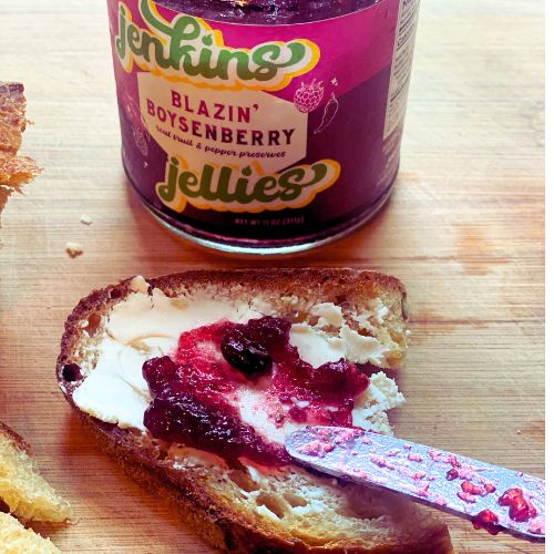 
                  
                    Load image into Gallery viewer, Jenkins Jellies Blazin&amp;#39; Boysenberry Hot Pepper Jelly *Limited Edition*
                  
                