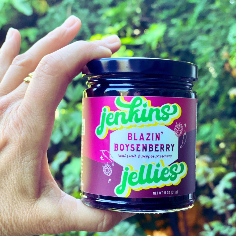 
                  
                    Load image into Gallery viewer, Jenkins Jellies Blazin&amp;#39; Boysenberry Hot Pepper Jelly *Limited Edition*
                  
                
