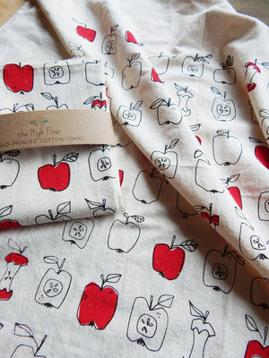 
                  
                    Load image into Gallery viewer, Apple Kitchen Tea Towel | Handcrafted by The High Fiber
                  
                