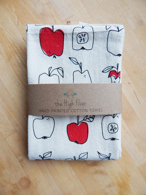 
                  
                    Load image into Gallery viewer, Apple Kitchen Tea Towel | Handcrafted by The High Fiber
                  
                