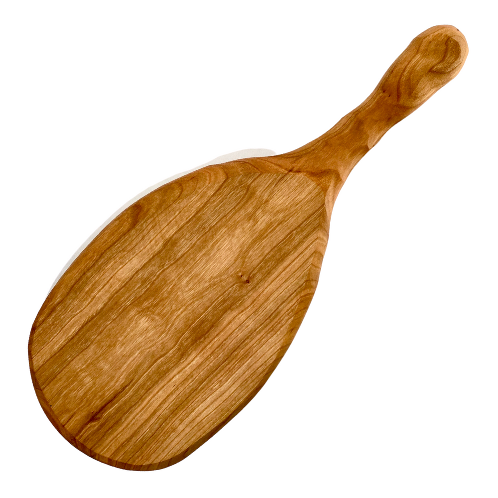 
                  
                    Load image into Gallery viewer, Hand carved wooden serving paddle with handle.
                  
                