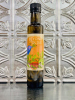250 ml dark glass bottlle of Citraus Habanero flavored Olive oil by Beyond the Olive.