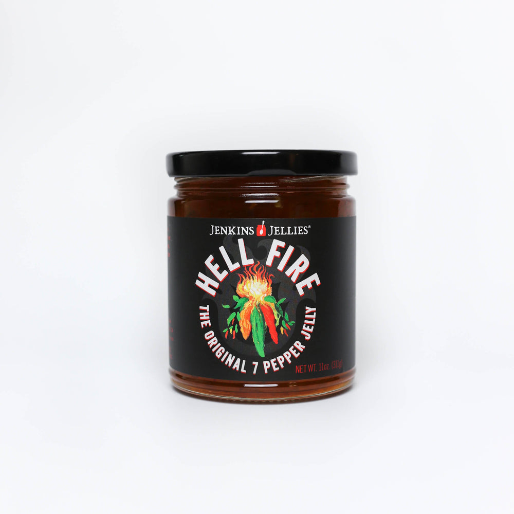 
                  
                    Load image into Gallery viewer, Jenkins Jellies Hell Fire 7 Pepper Hot Pepper Jelly
                  
                