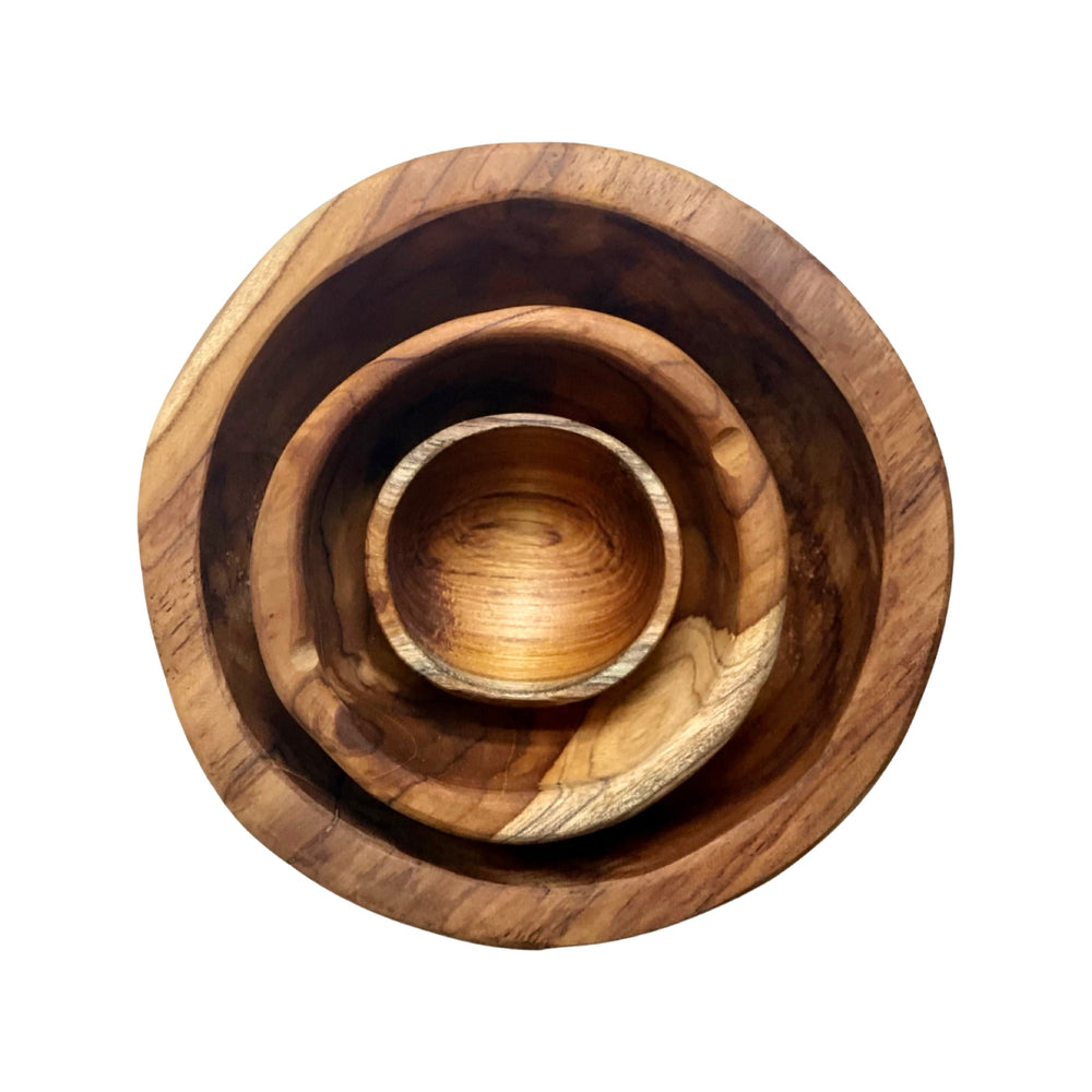 
                  
                    Load image into Gallery viewer, Tuckahoe Hardwoods Wooden Nesting Bowls, Set Of 3
                  
                