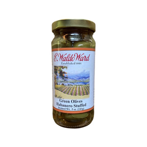 
                  
                    Load image into Gallery viewer, E. Waldo Ward Green Olives Habanero Stuffed, 5 oz.
                  
                